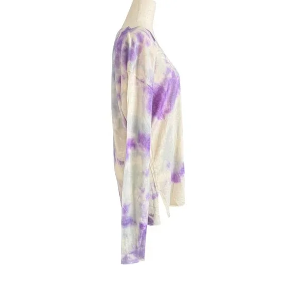 The Elder Statesman Cashmere Tie Dye Long Fit Sweater Top